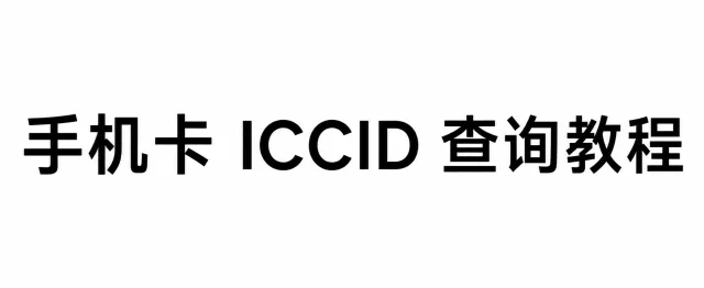 ICCID 支援服務